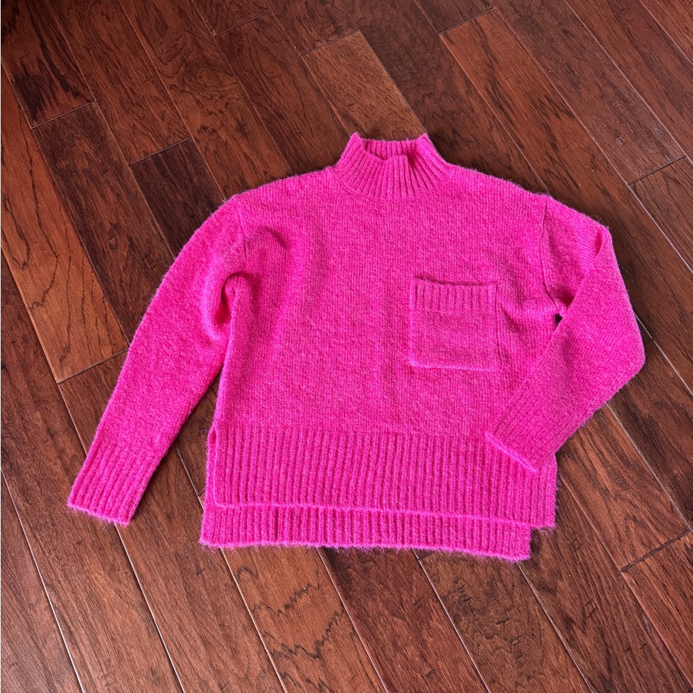 Fifteen Twenty Vibrant Pink Turtleneck Sweater